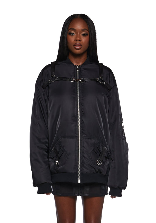 Baddie Undercover Oversized Bomber Jacket