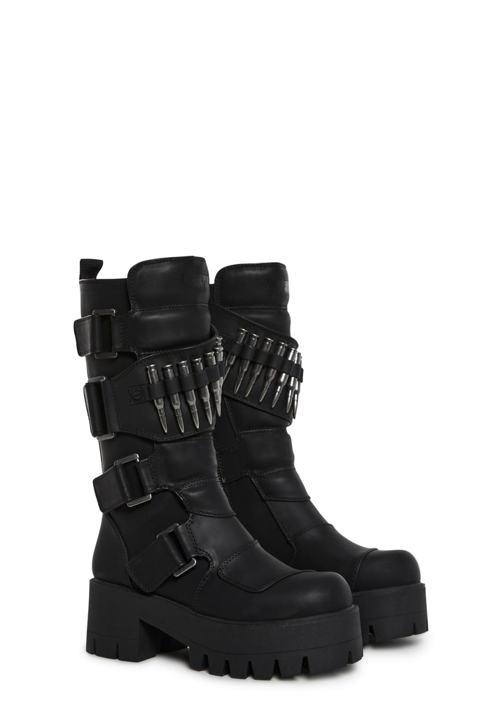 Warp Bullet Combat Boots - Black