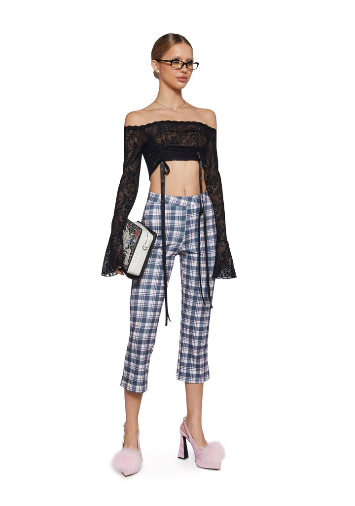 Book Club Babe Plaid Capri Pants