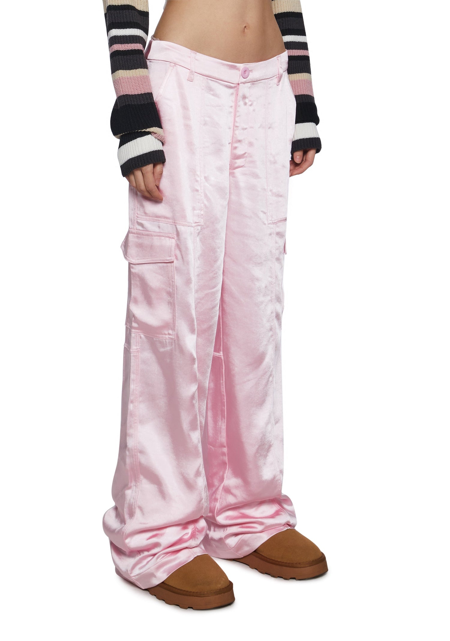 Affectionate Ways Satin Cargo Pants