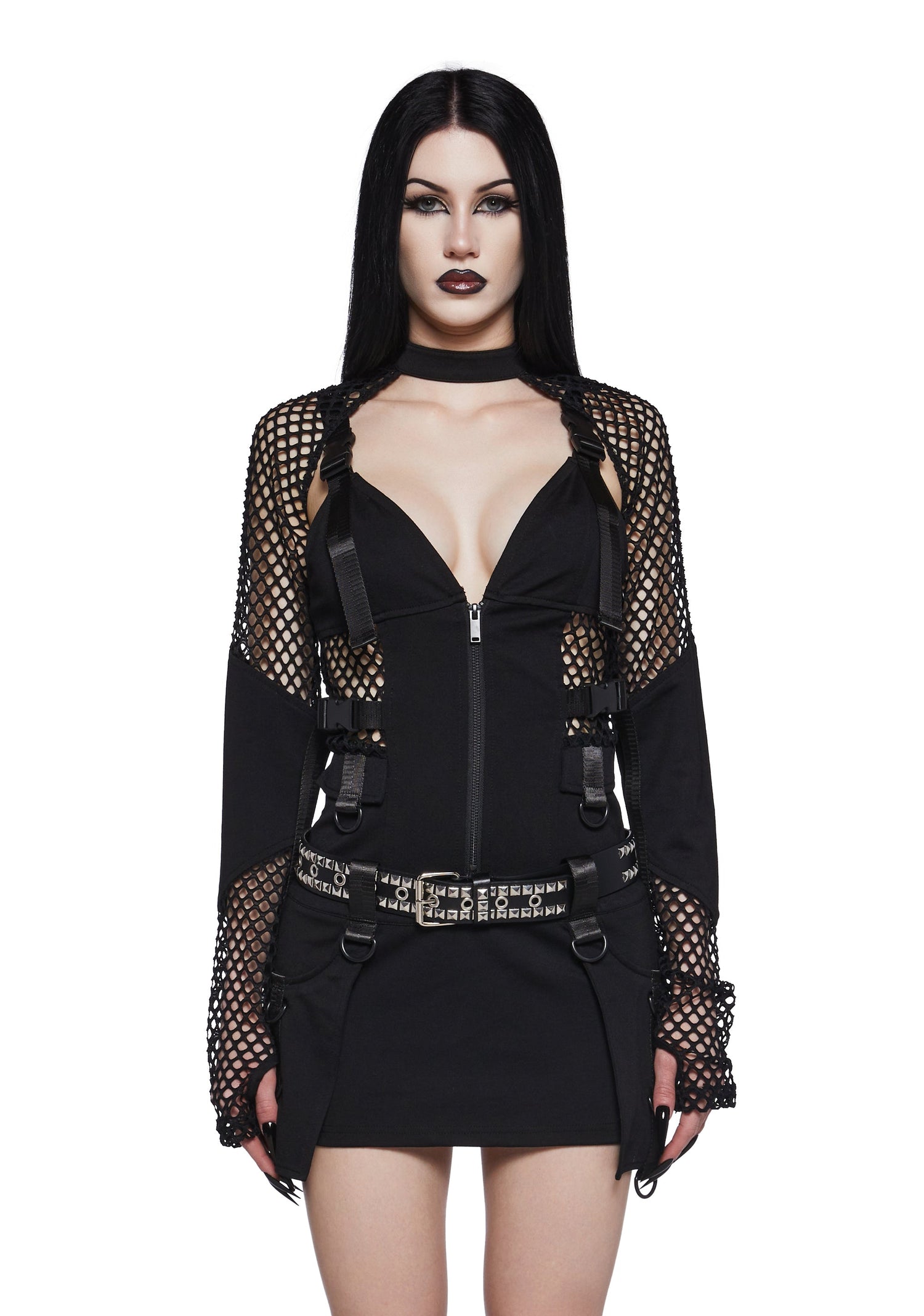 Darkly Devoted Dress And Shrug Set