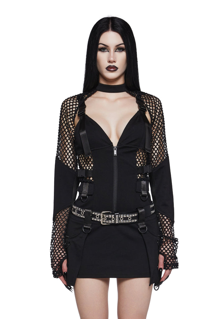 Darkly Devoted Dress And Shrug Set