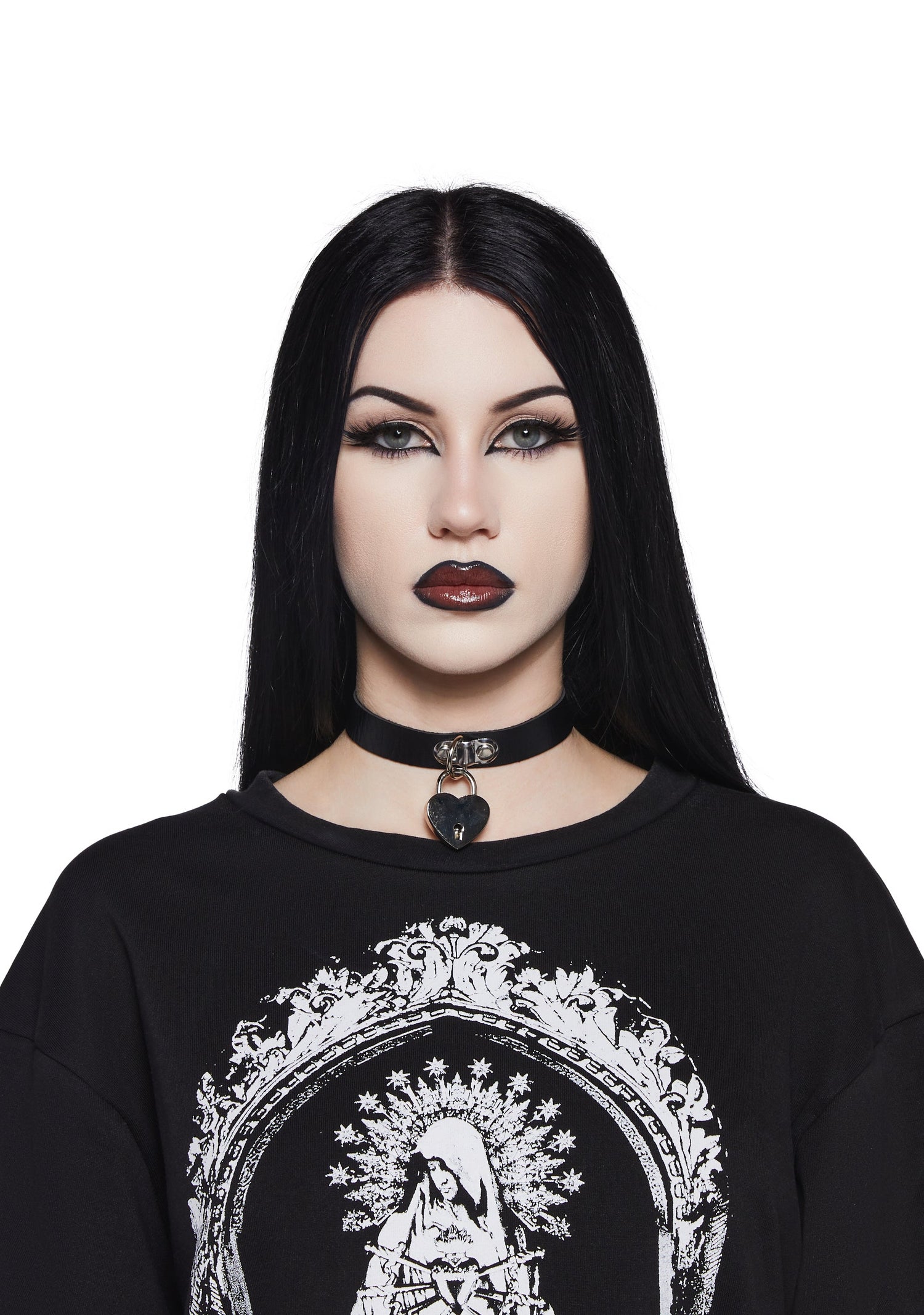 Unlock Me Heart Choker - Black