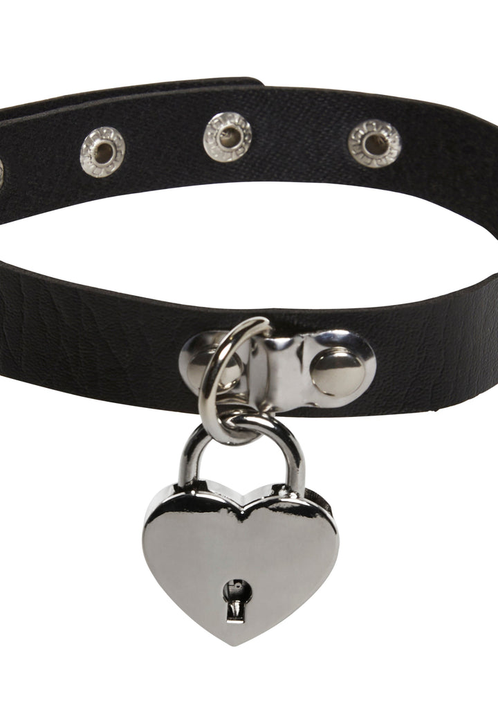 Unlock Me Heart Choker - Black