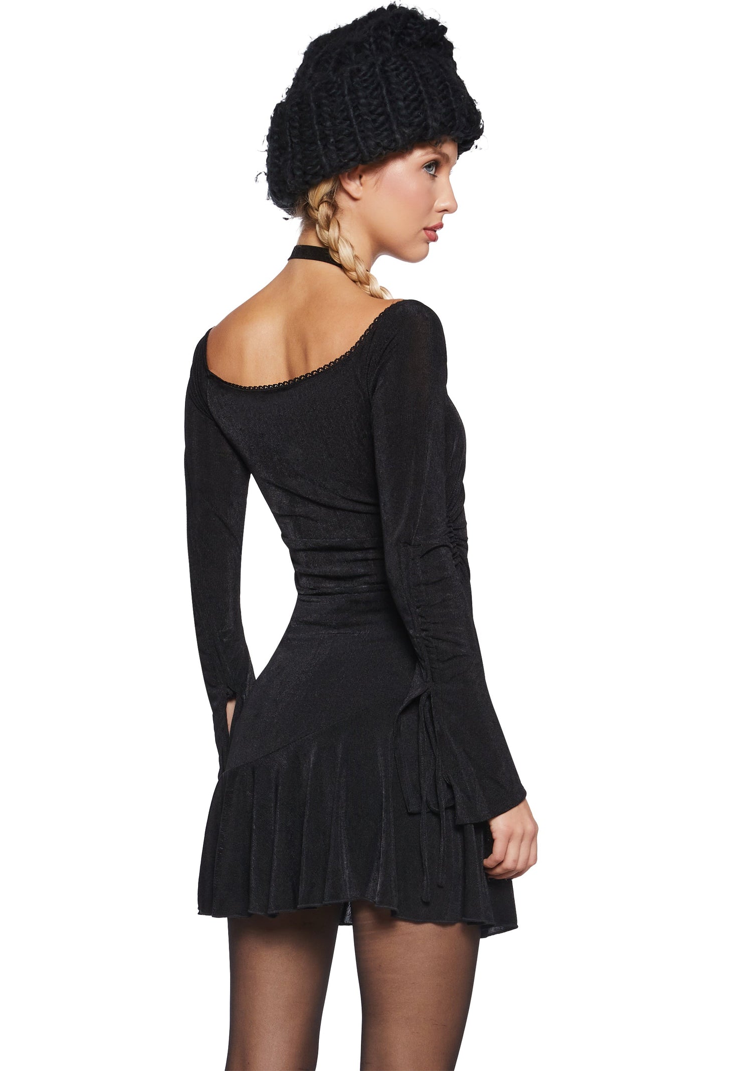 Nonchalant Energy Mini Dress - Black