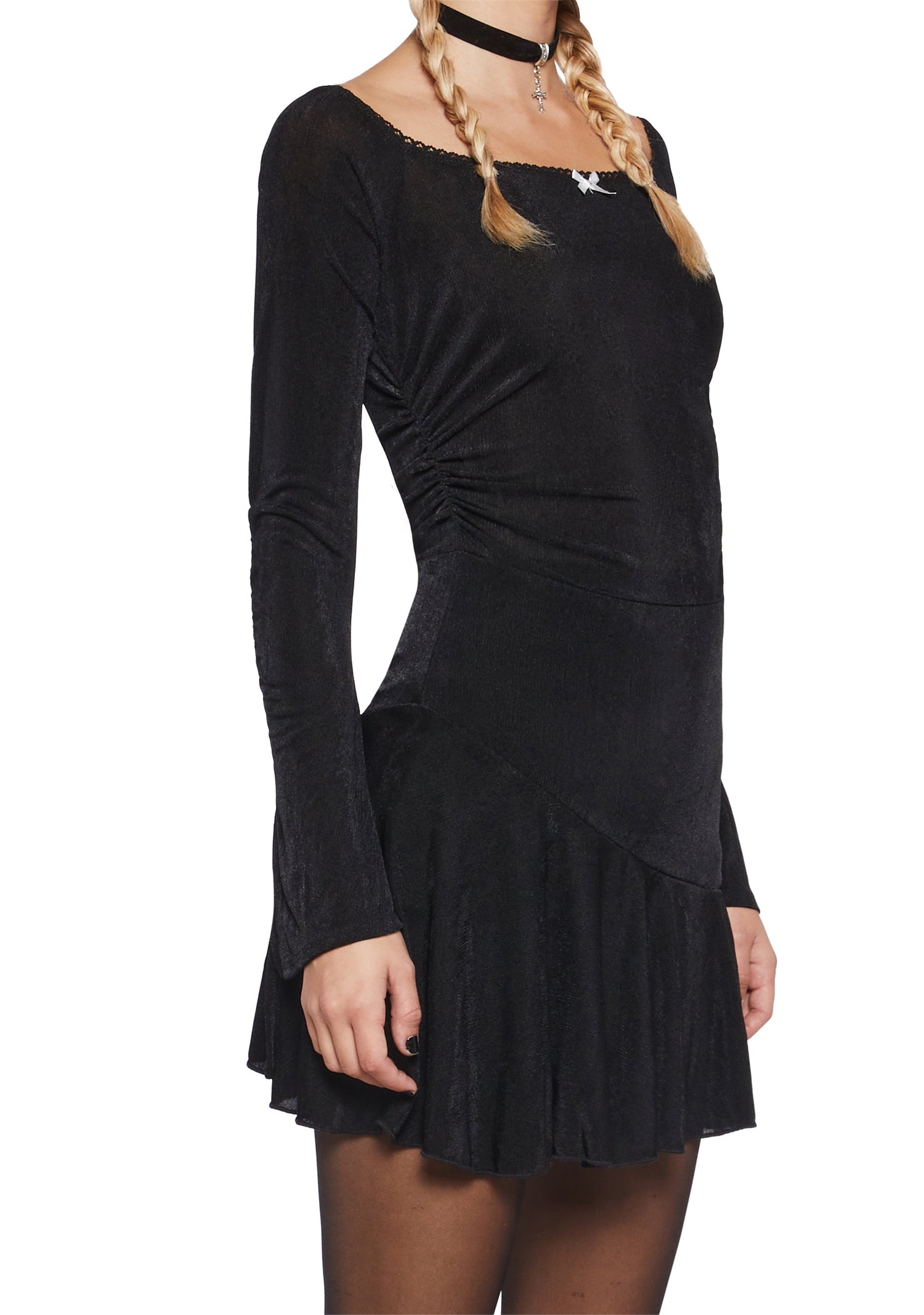 Nonchalant Energy Mini Dress - Black