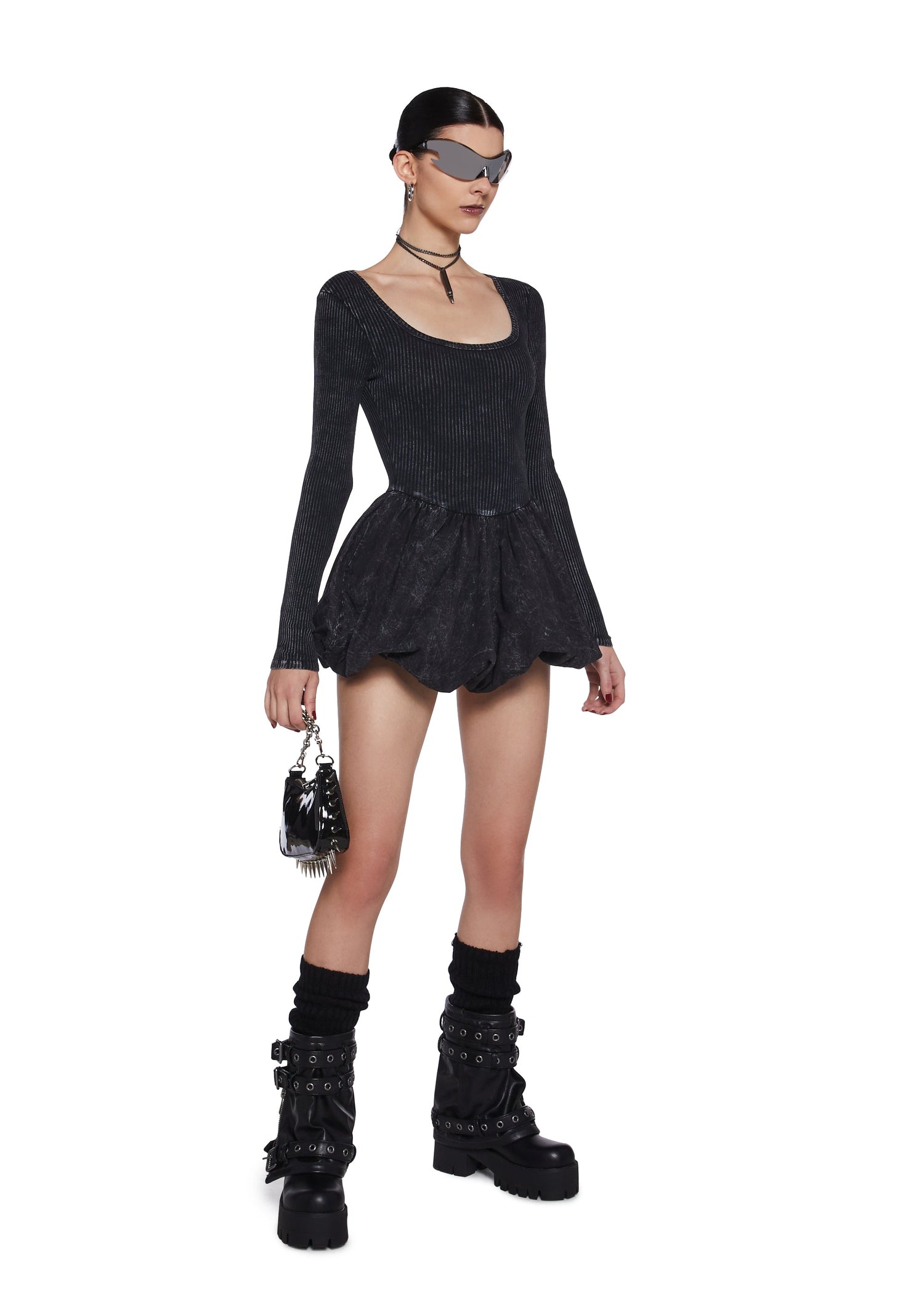 Mixed Music Fit N’ Flare Dress - Black