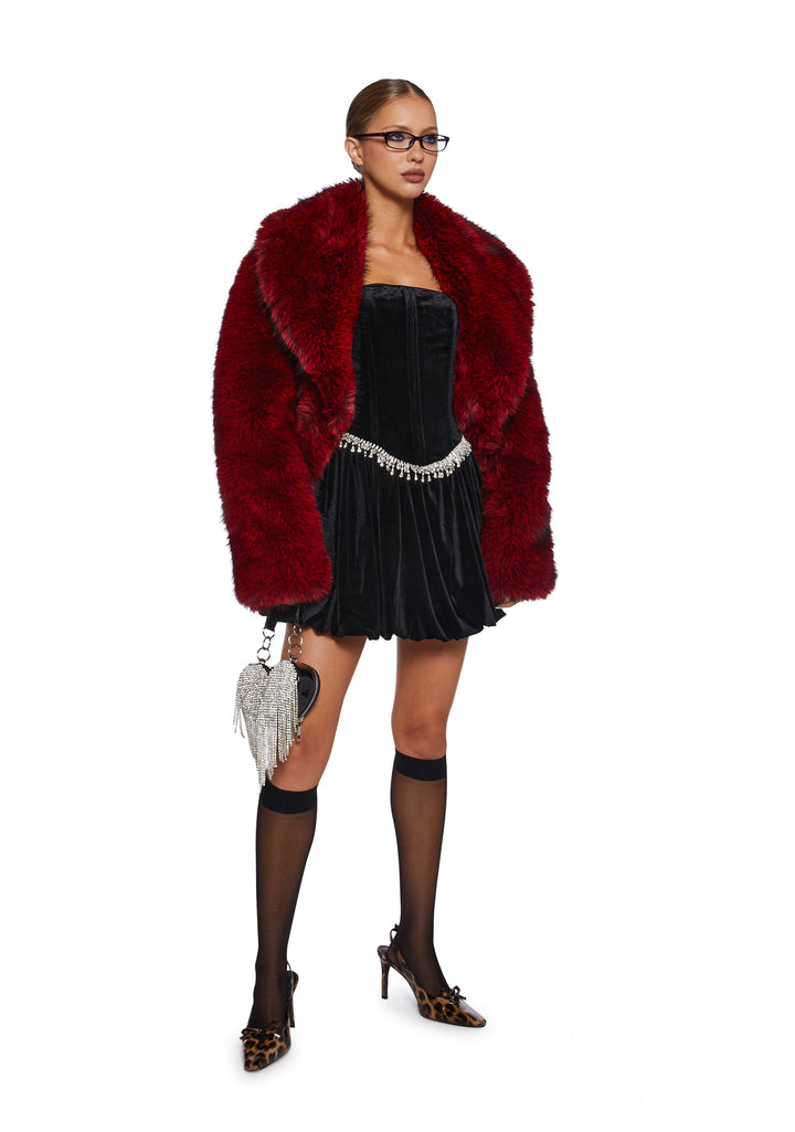 Tinsel Event Velvet Dress - Black