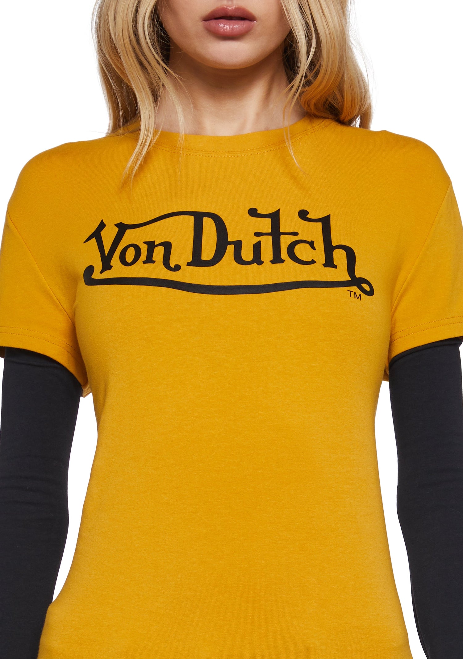 Fitted Twofer Long Sleeve Top