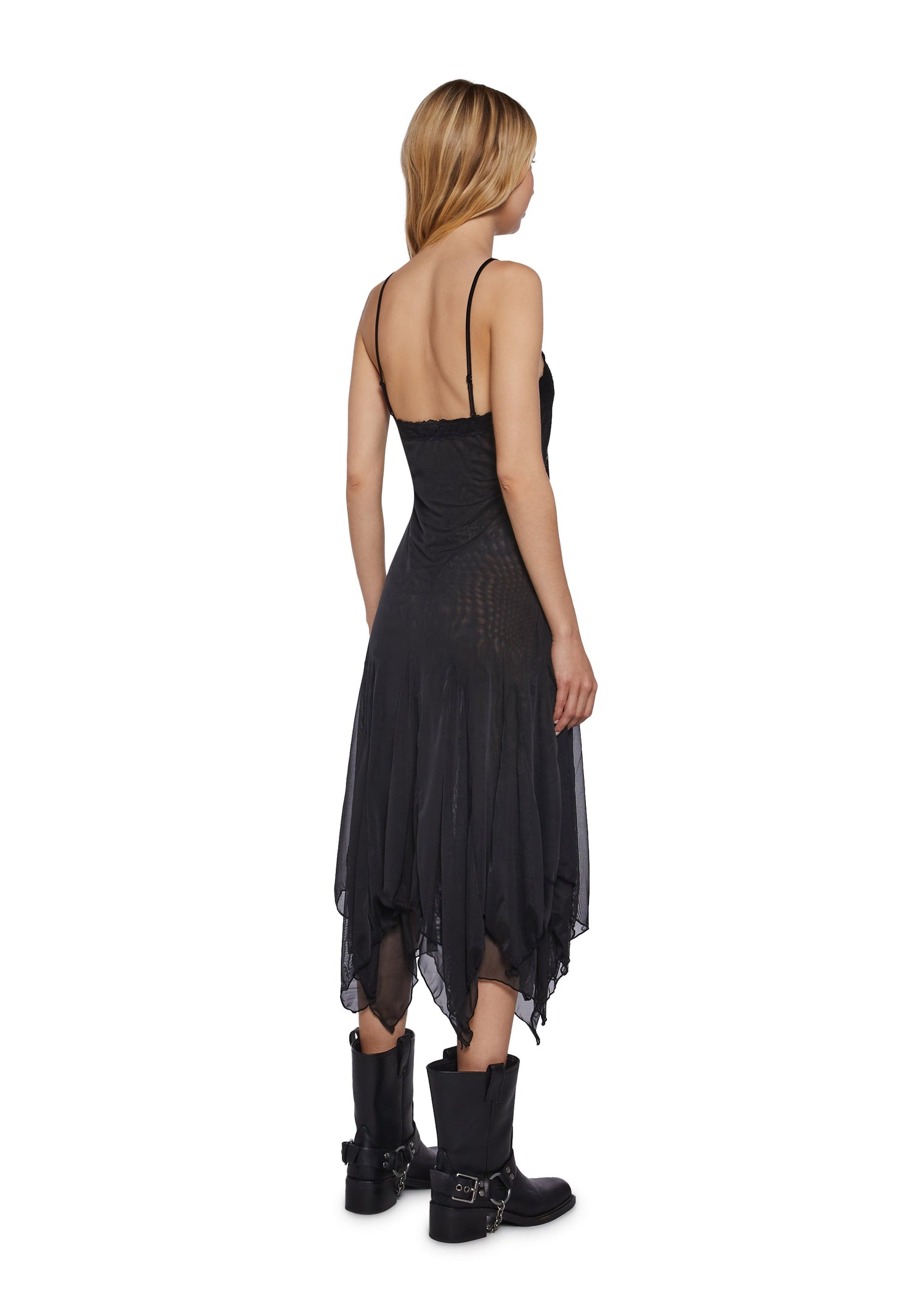 Love Sound Slip Dress - Black