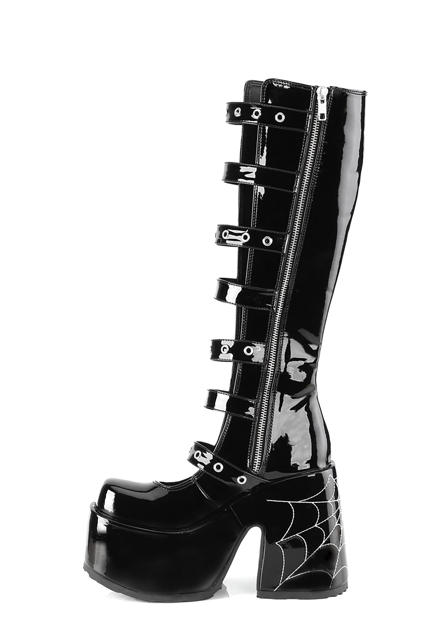Camel-223 Platform Glow In The Dark Knee High Boots