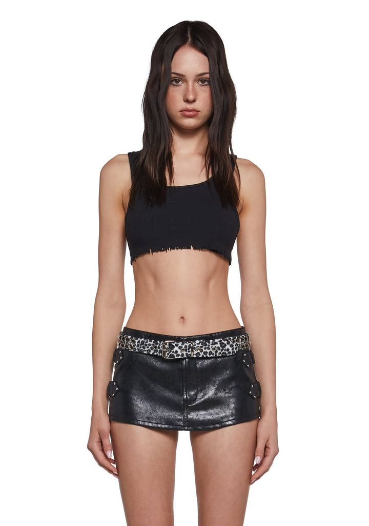 Fuzzy Leopard Belt