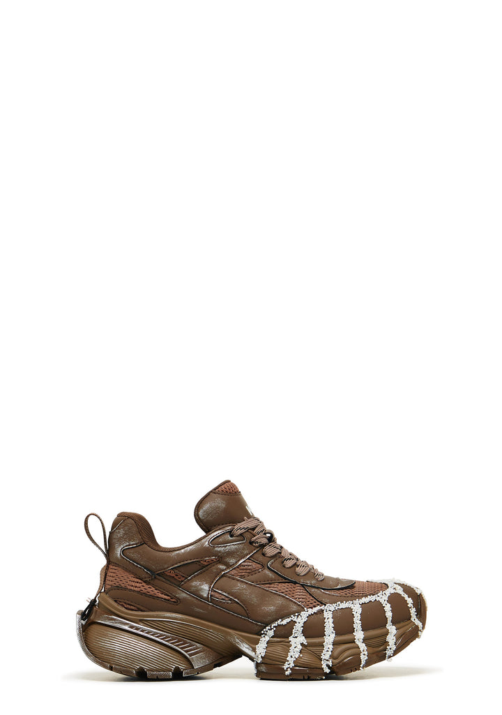 Forest Lines Mega Chunky Trainers - Khaki