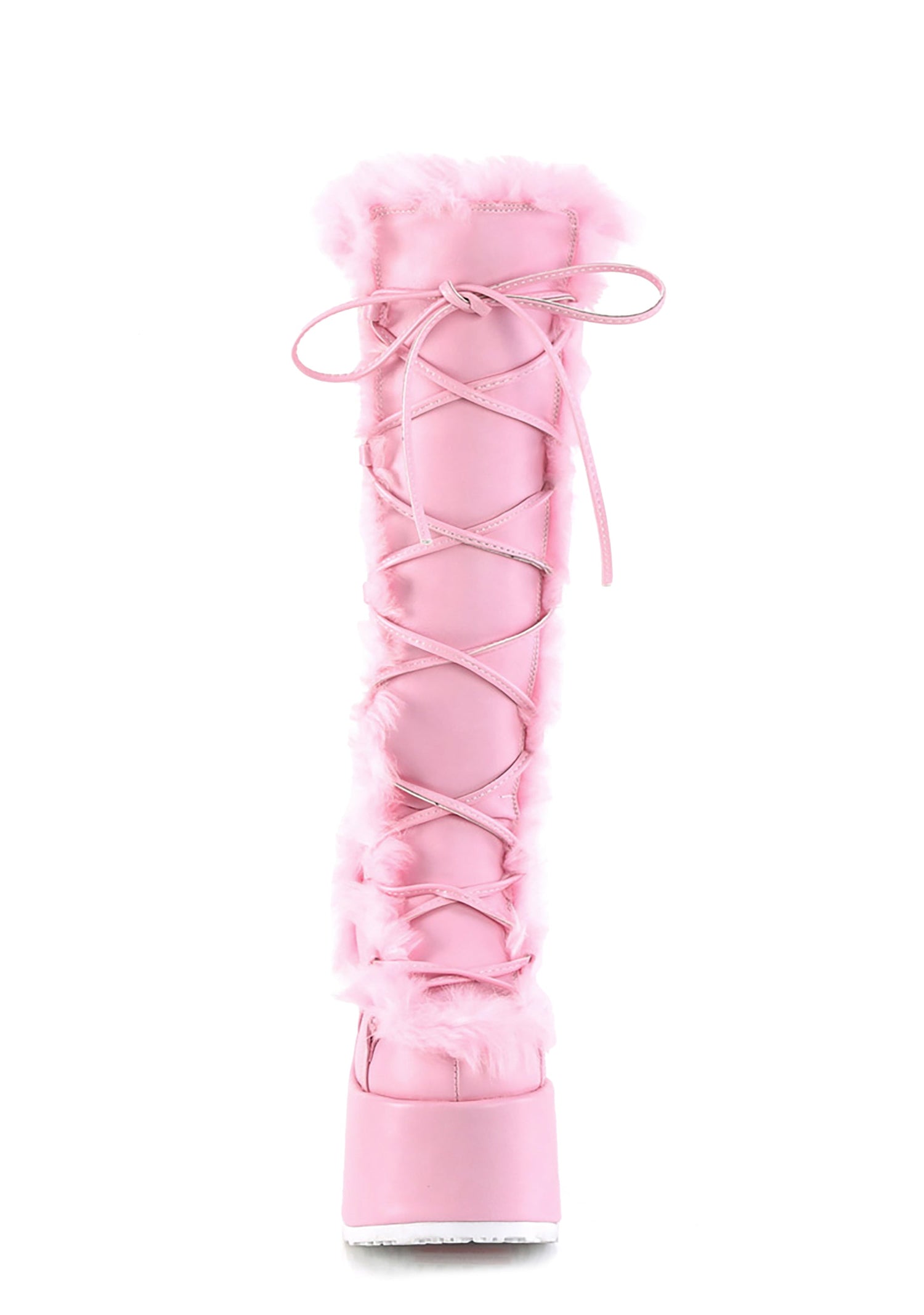 Camel-311 Platform Knee High Boots
