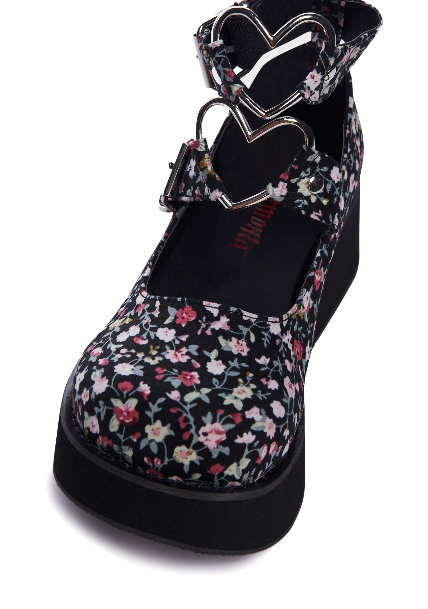 Spirite-02 Platform Mary Janes - Black/Pink