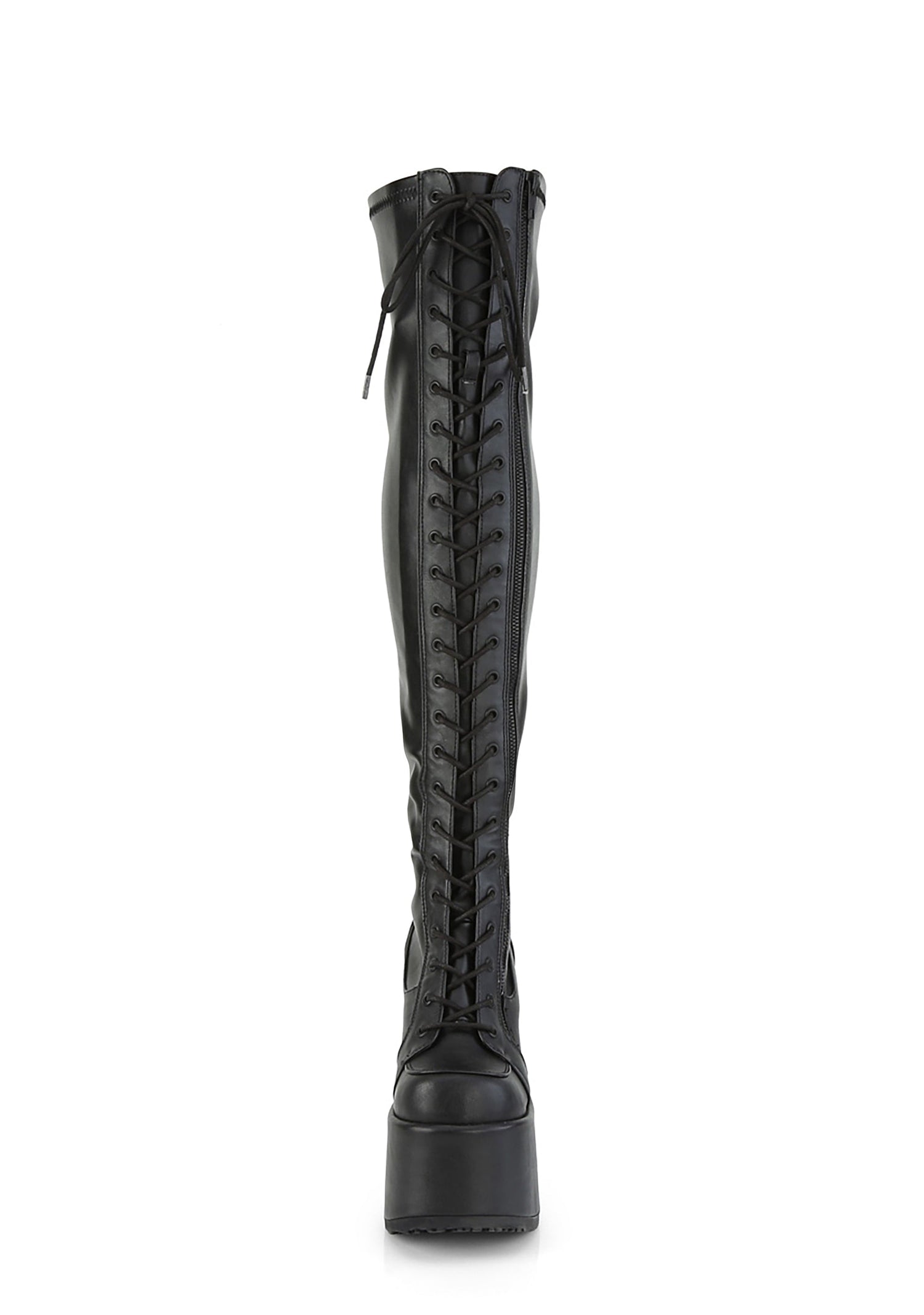 Camel-300 Platform Thigh High Boots