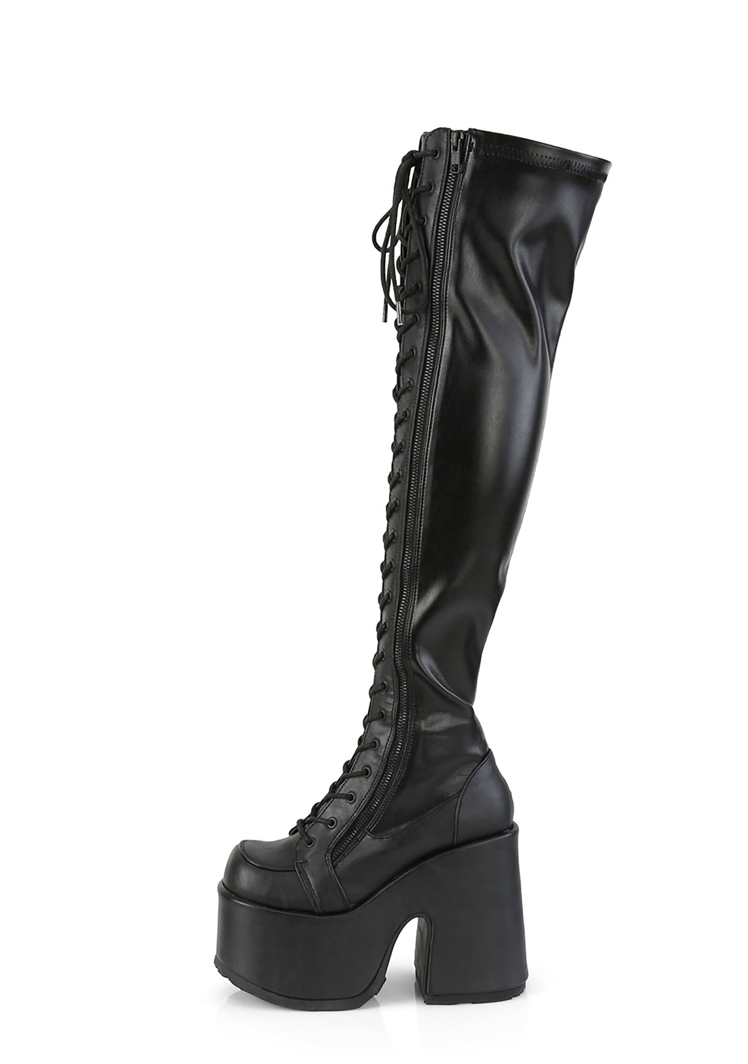 Camel-300 Platform Thigh High Boots