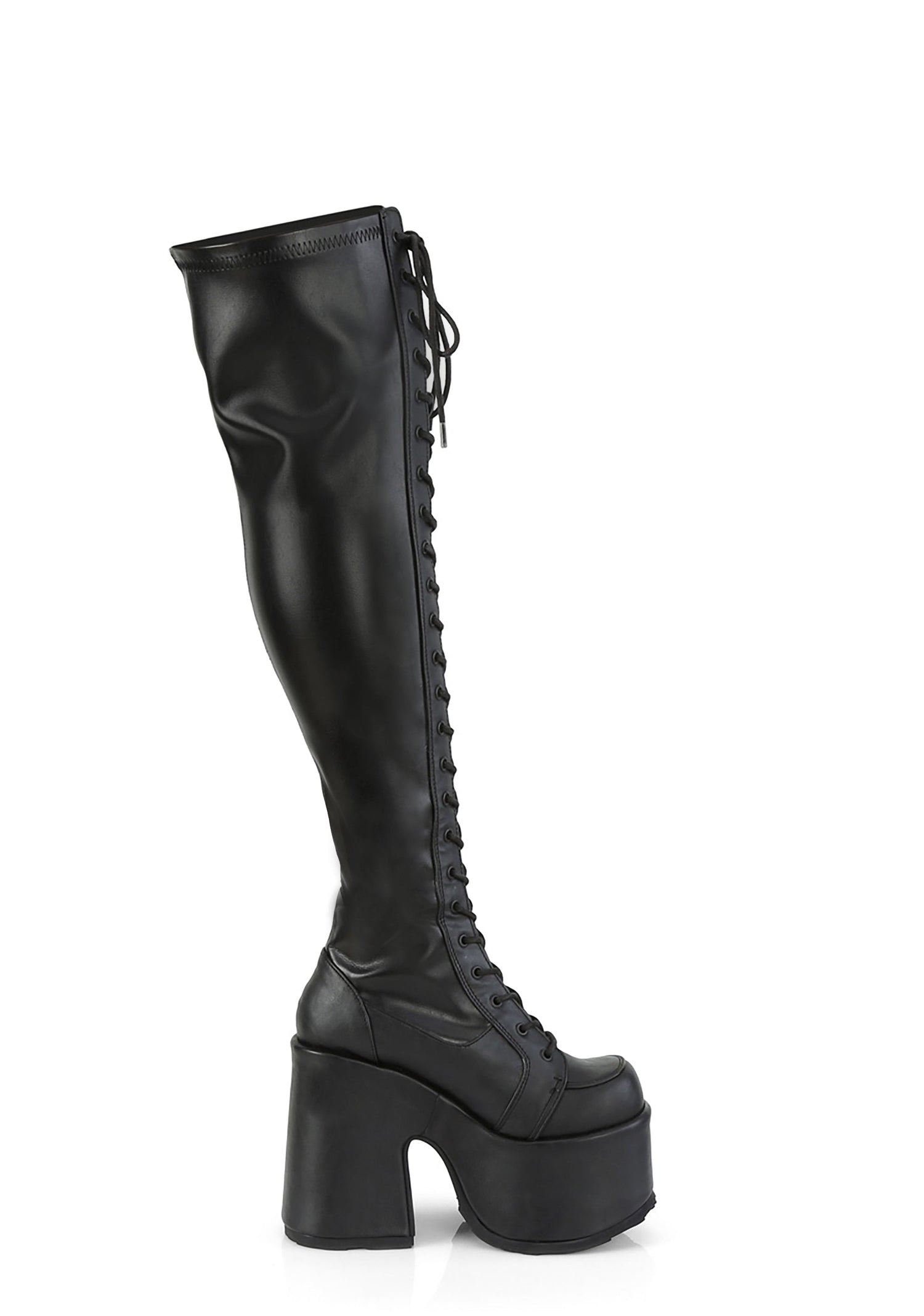 Camel-300 Platform Thigh High Boots