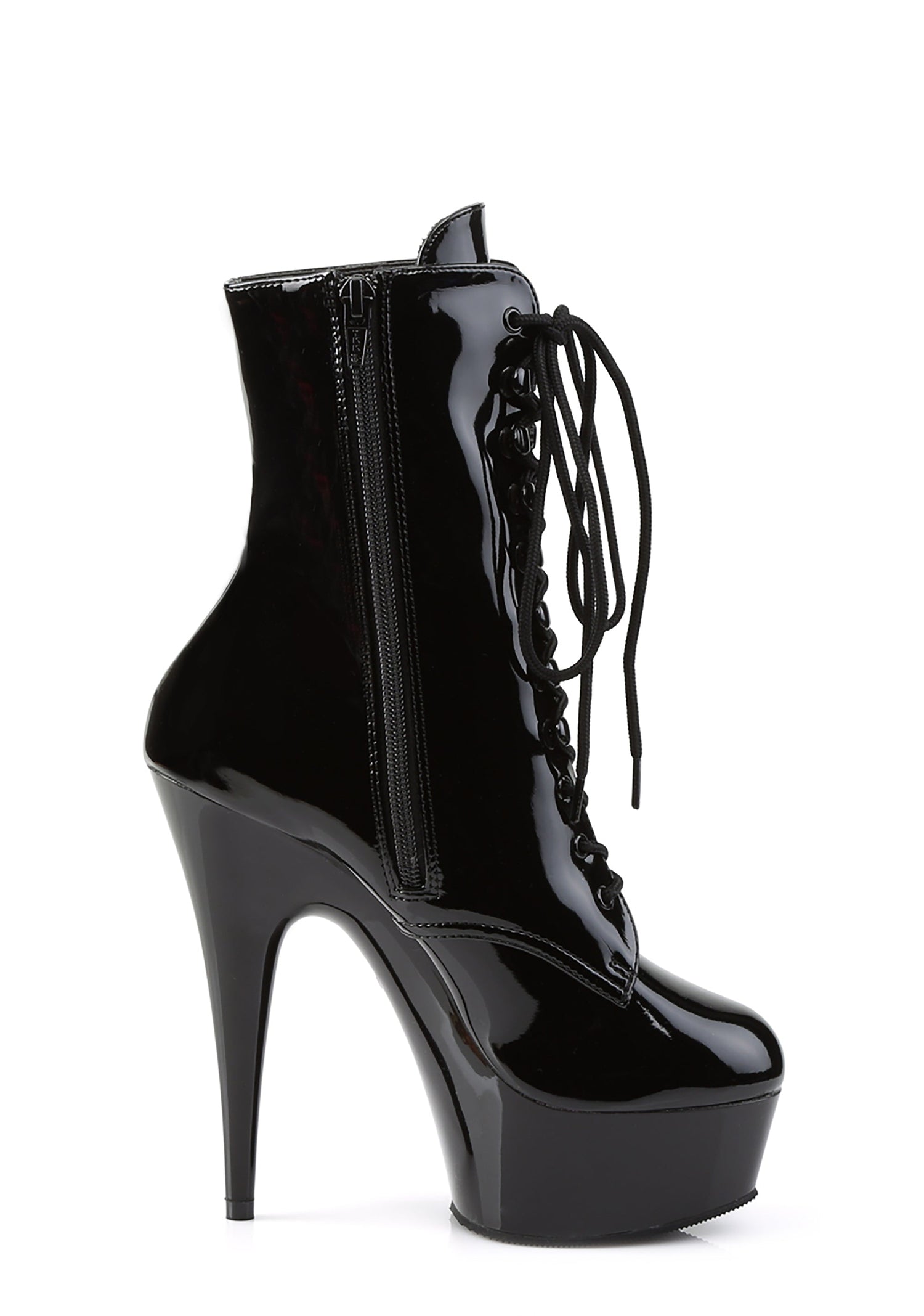 Delight-1020 Platform Ankle Boots-Black