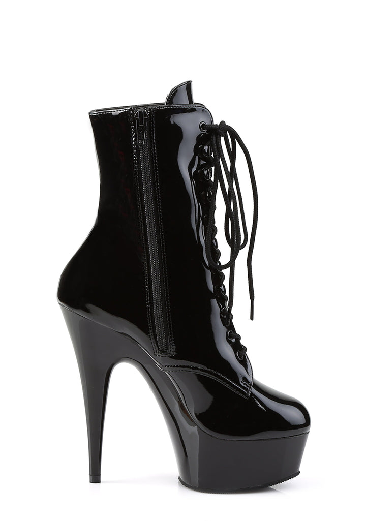 Delight-1020 Platform Ankle Boots-Black
