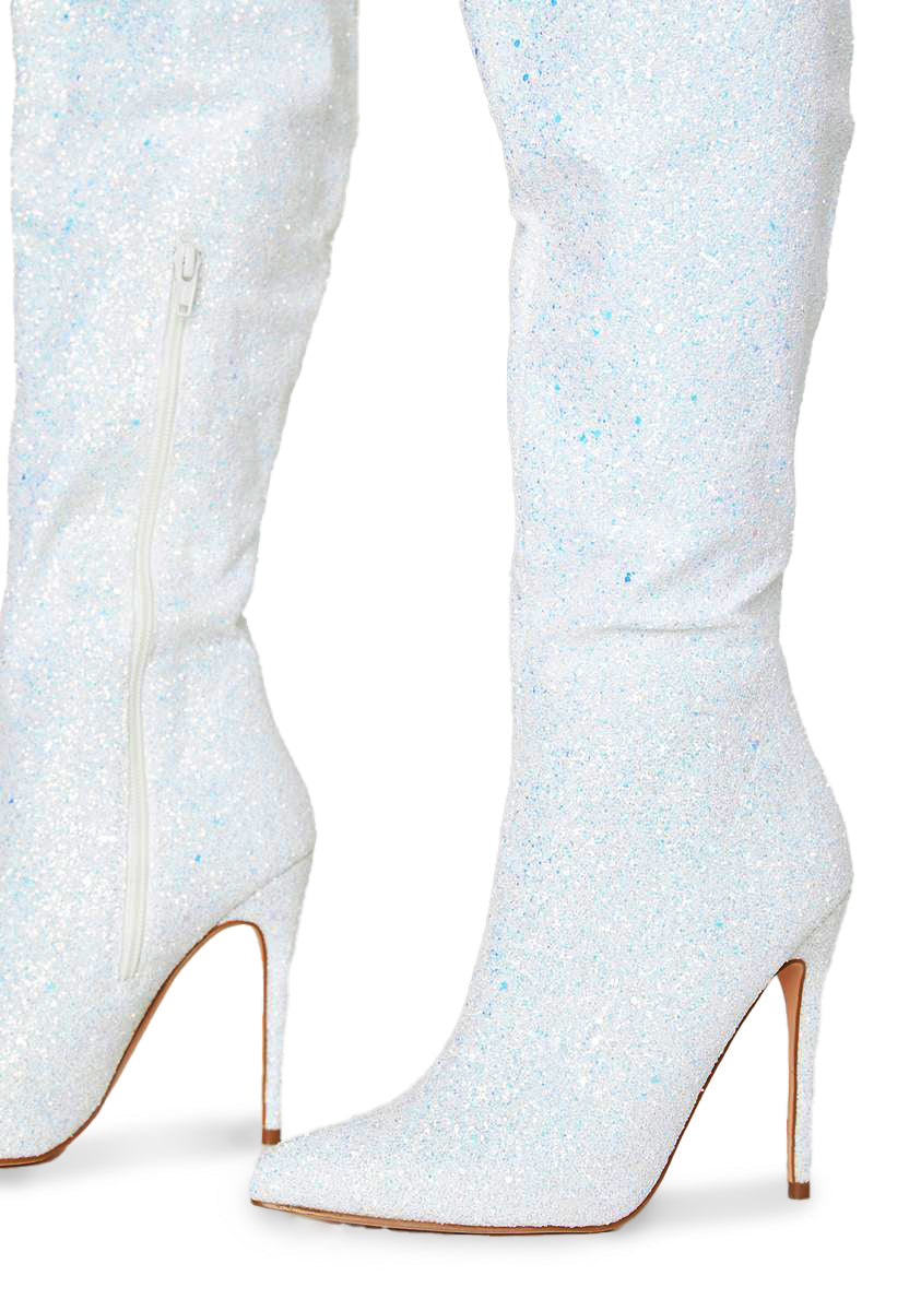 Courtly-3015 Glitter Thigh High Boots