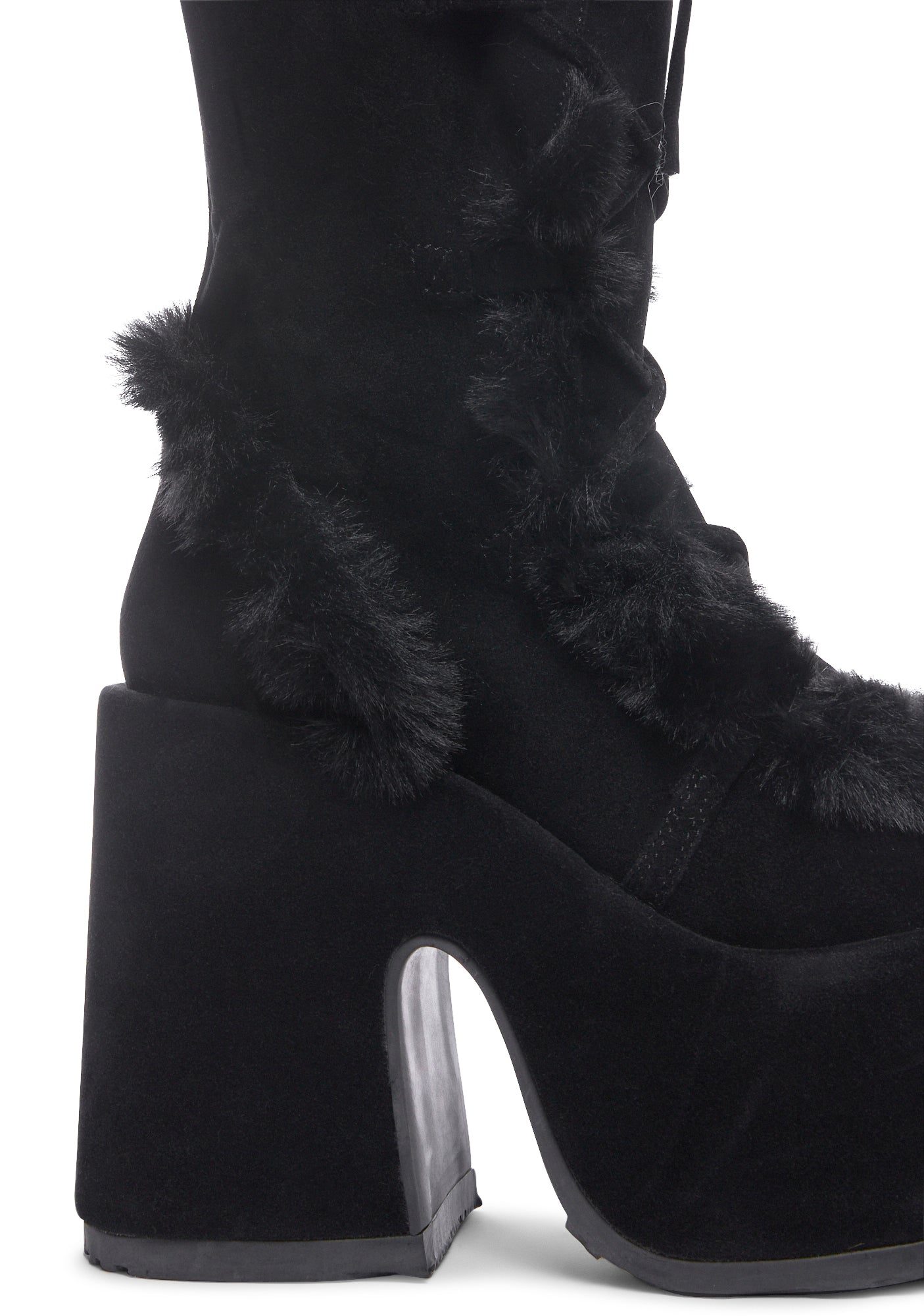 Camel-311 Platform Knee High Boots