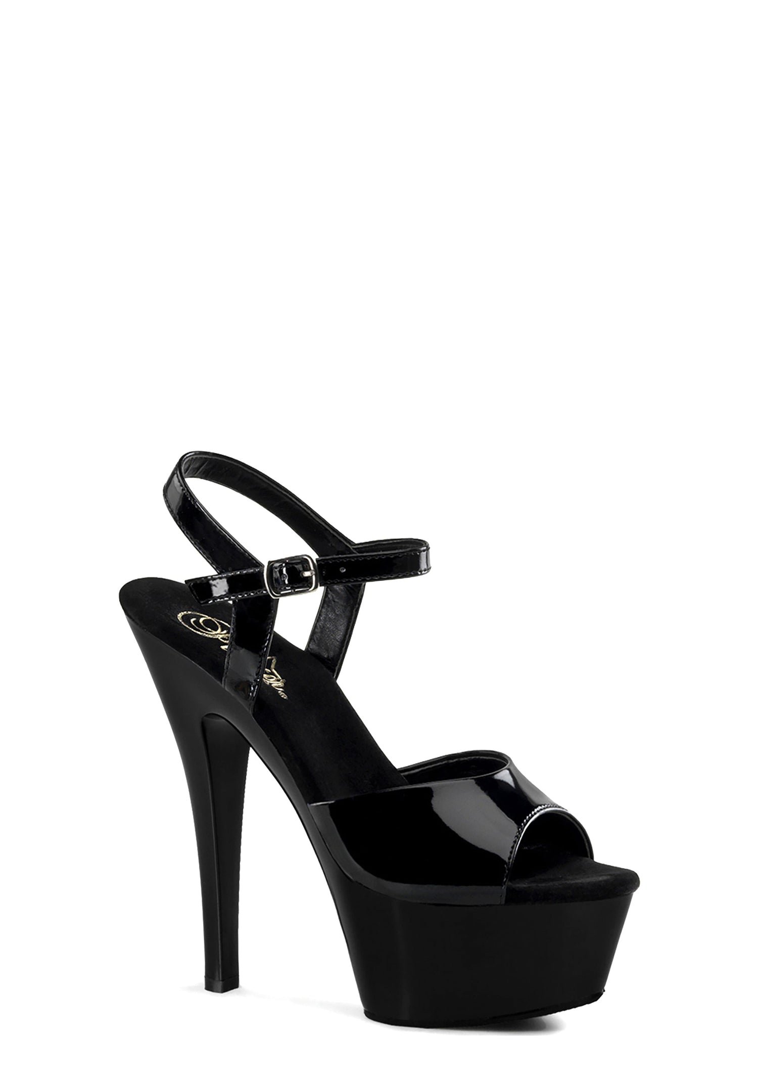Kiss 209 Platform Ankle Strap Sandals - Black