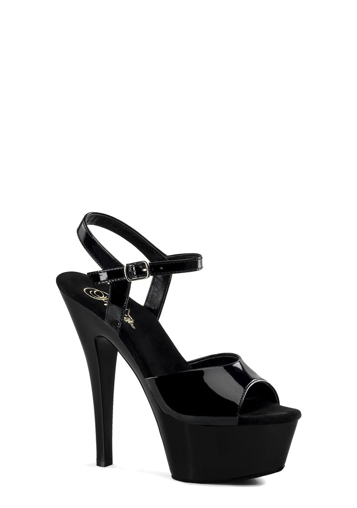 Kiss 209 Platform Ankle Strap Sandals - Black