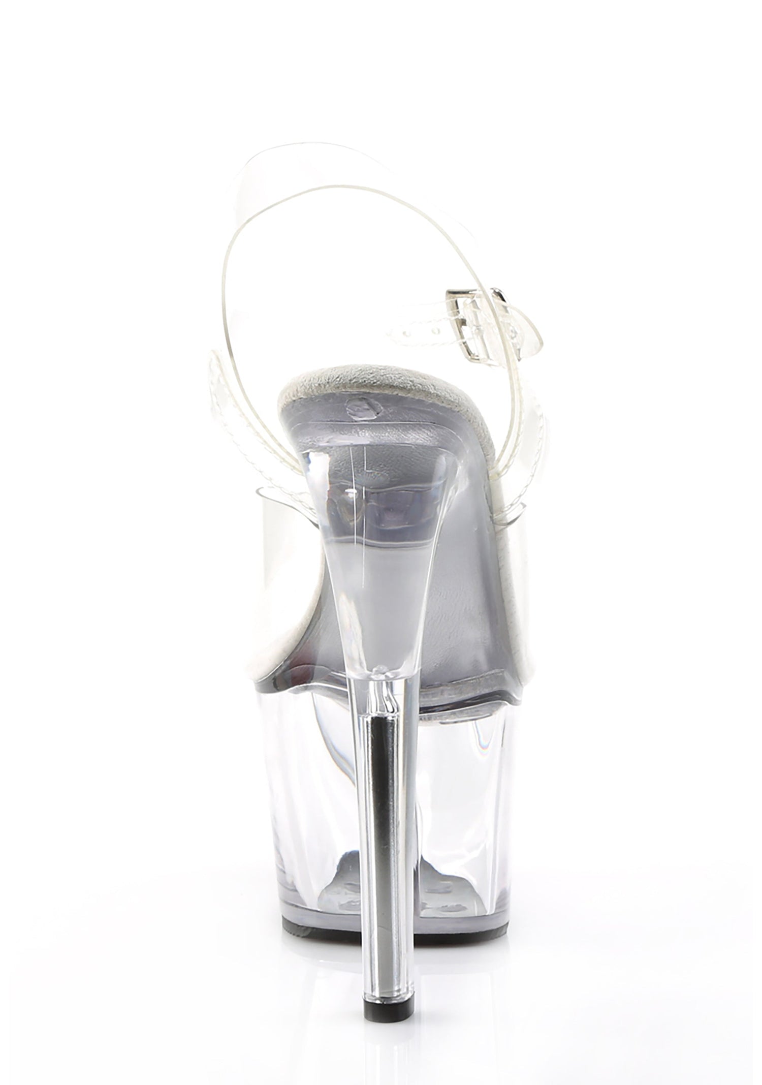 Sky-308 Platform Ankle Strap Sandals-Clear
