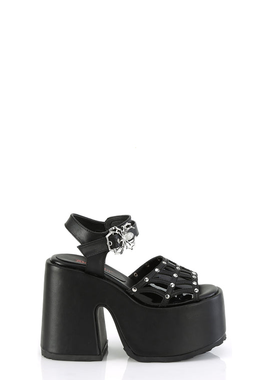 Camel-17 Platform Ankle Strap Sandals