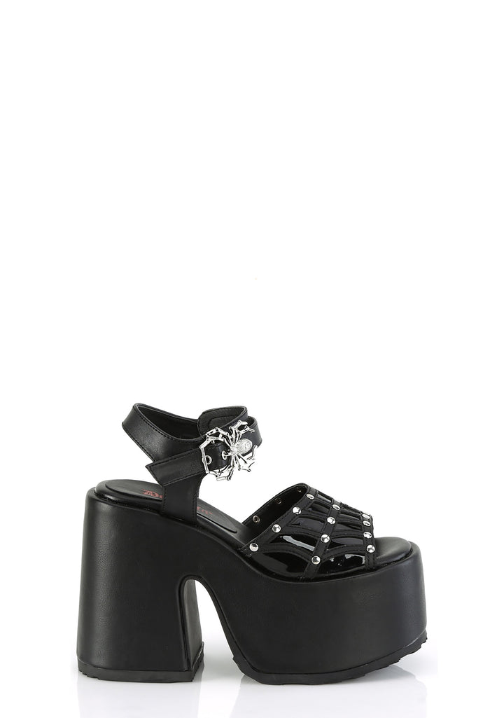 Camel-17 Platform Ankle Strap Sandals