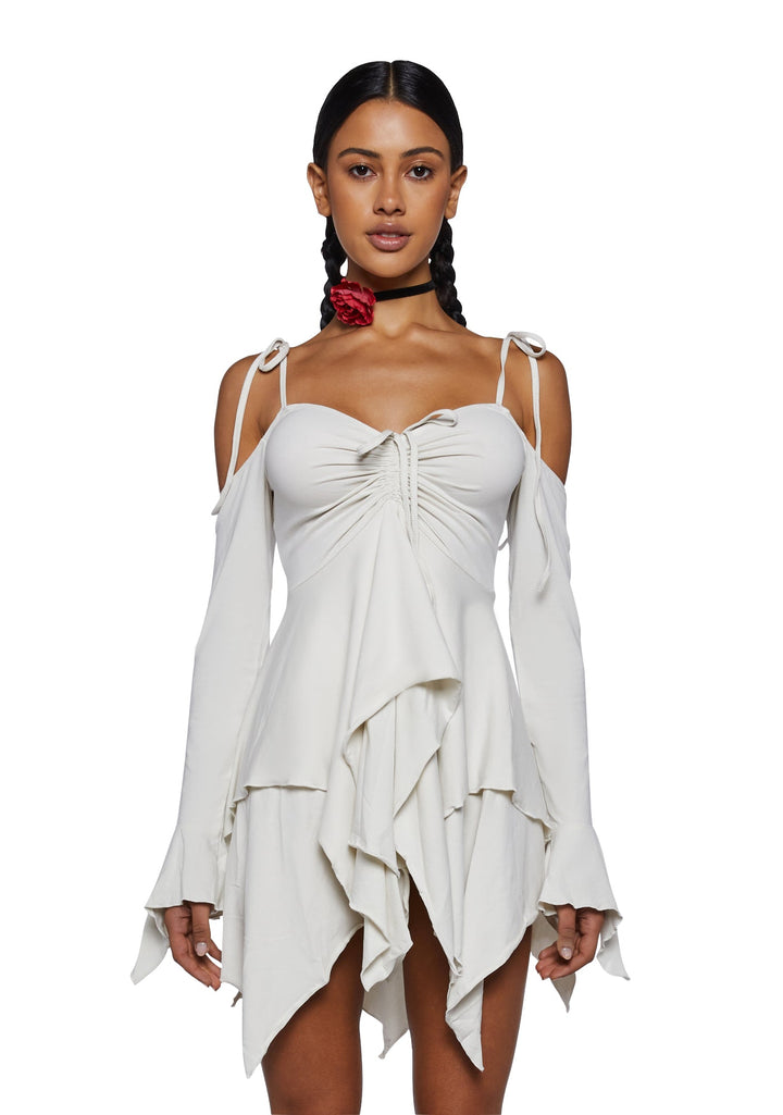 F is For Fairies  Handkerchief Dress - Ivory
