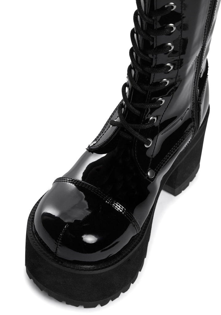 Patent Ranger-302 Knee High Boots