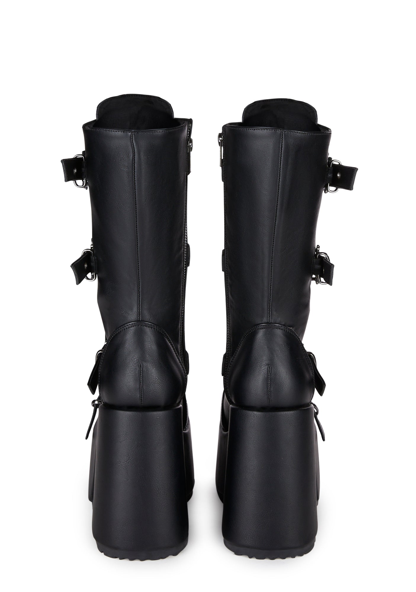 Camel-115 Platform Mid-Calf Boots