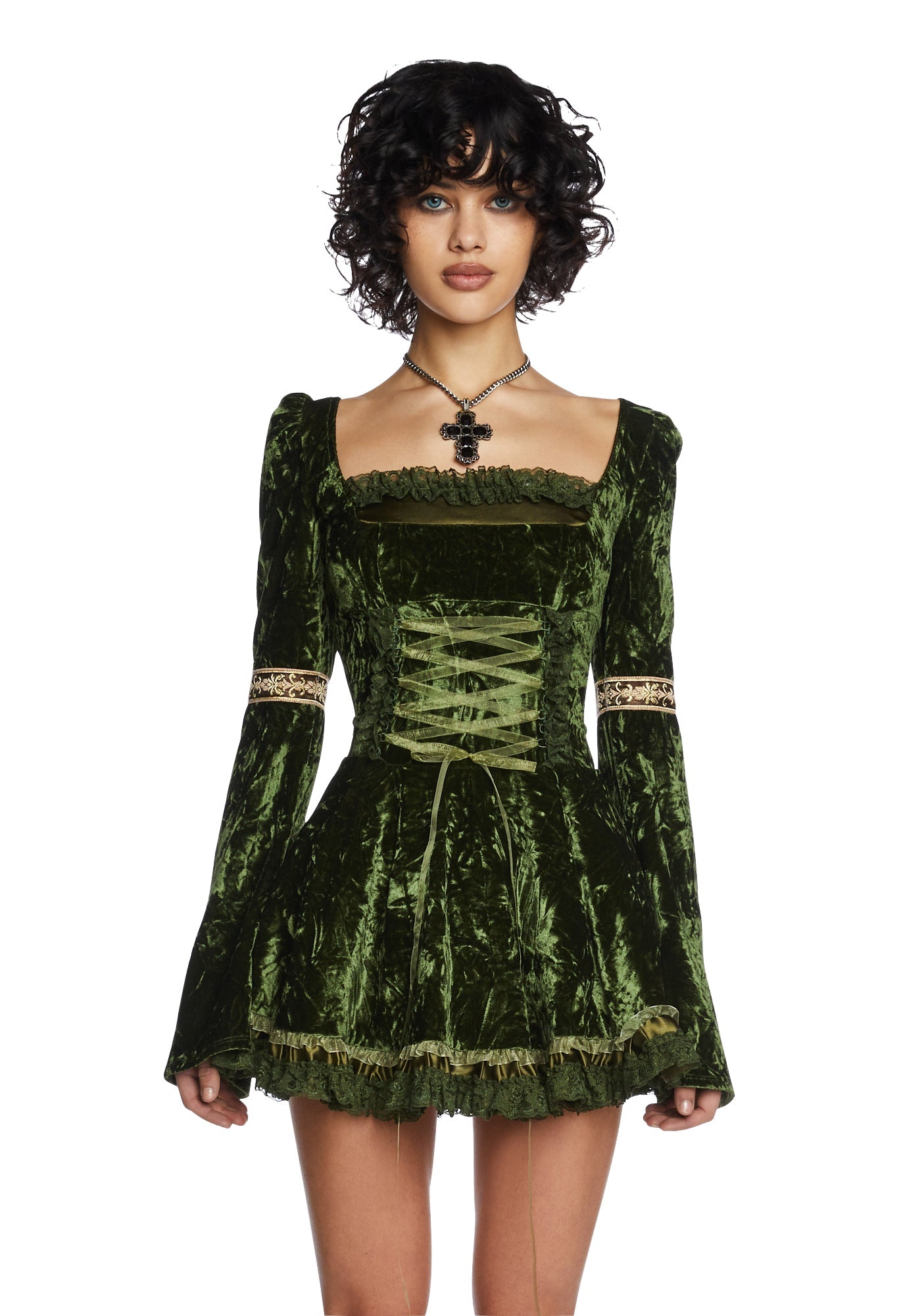 Myths N' Legends Mini Dress - Green