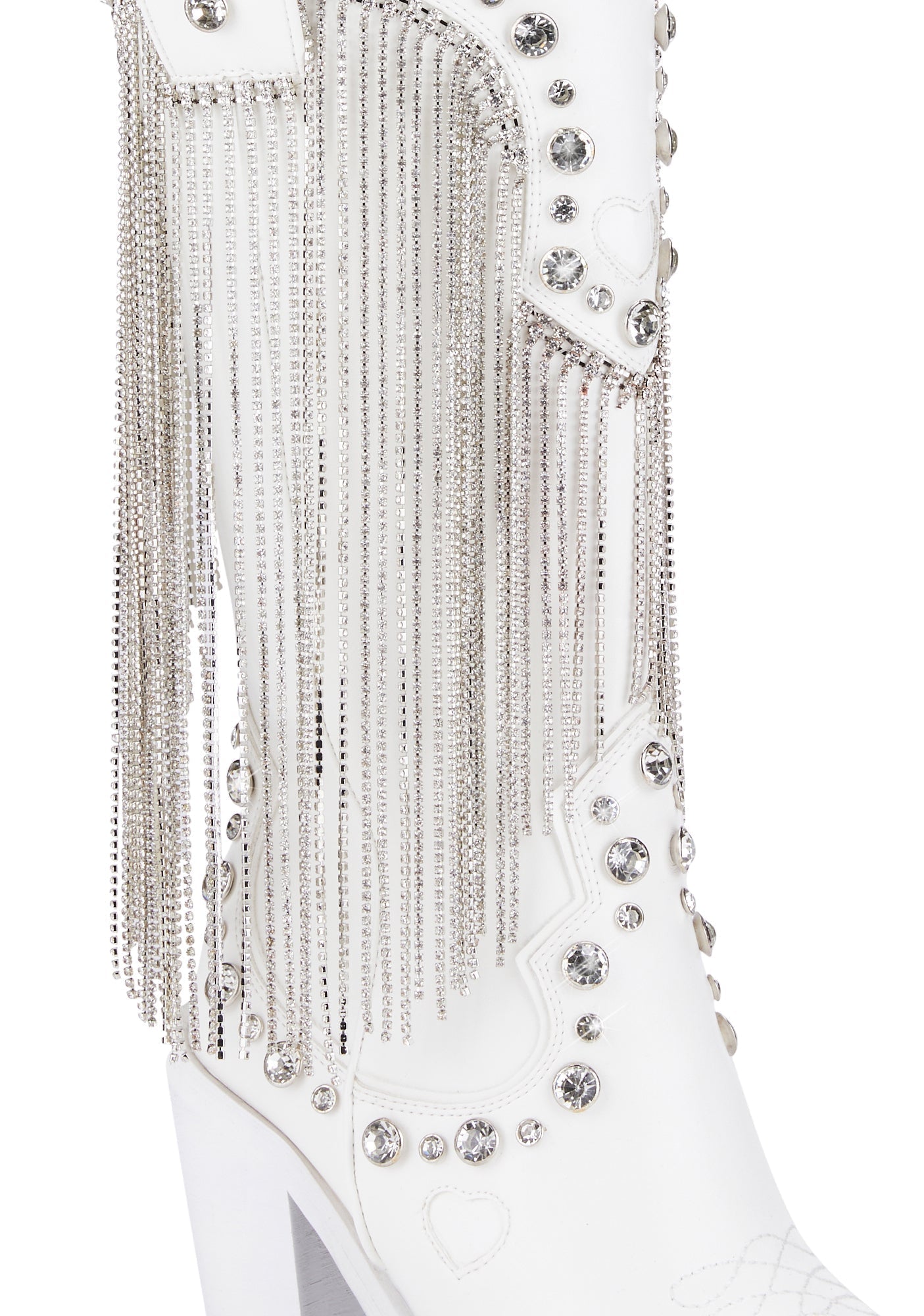 Present Perfect Cowboy Boots - White