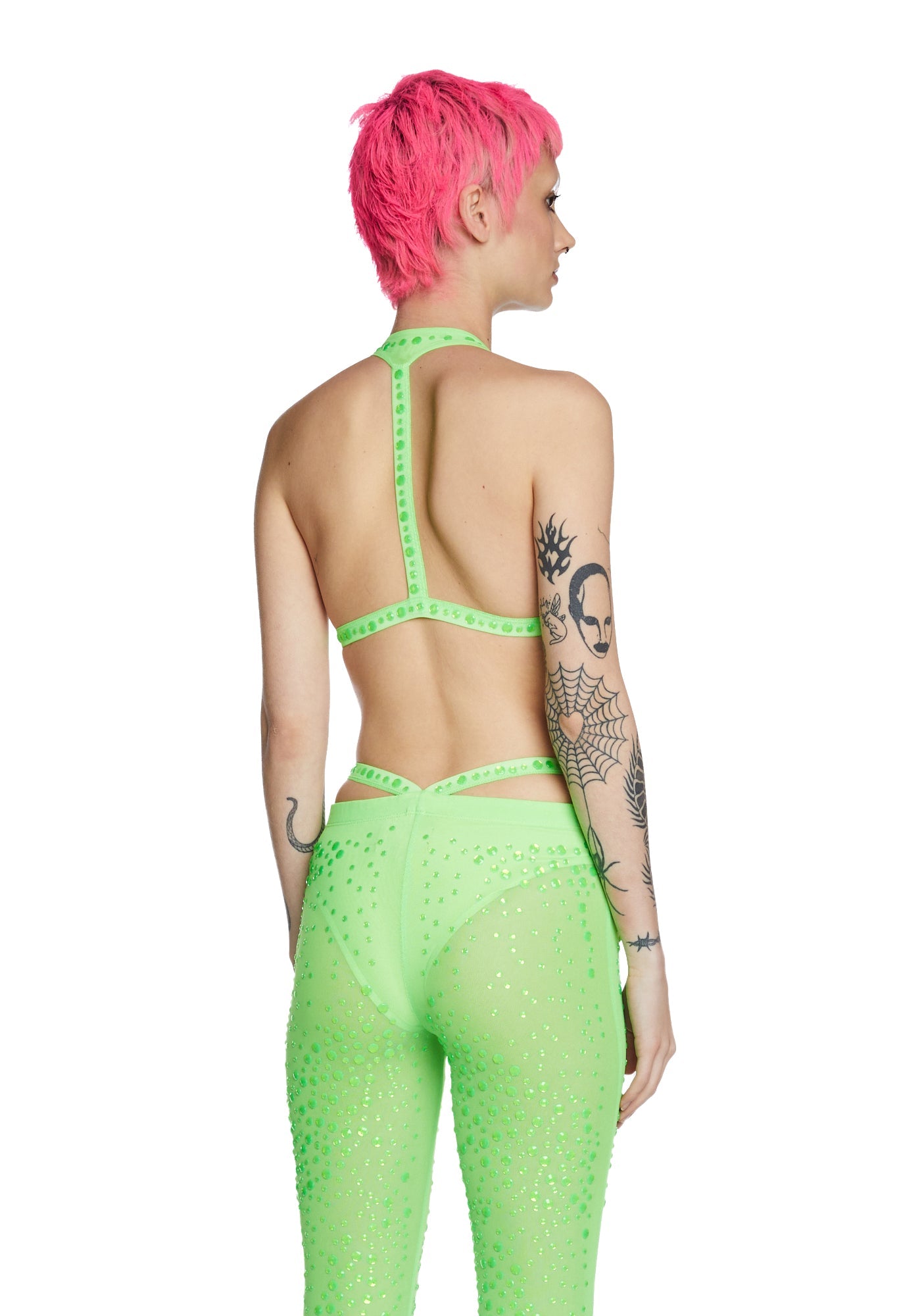 Stardust Showdown Bra Top - Neon Green