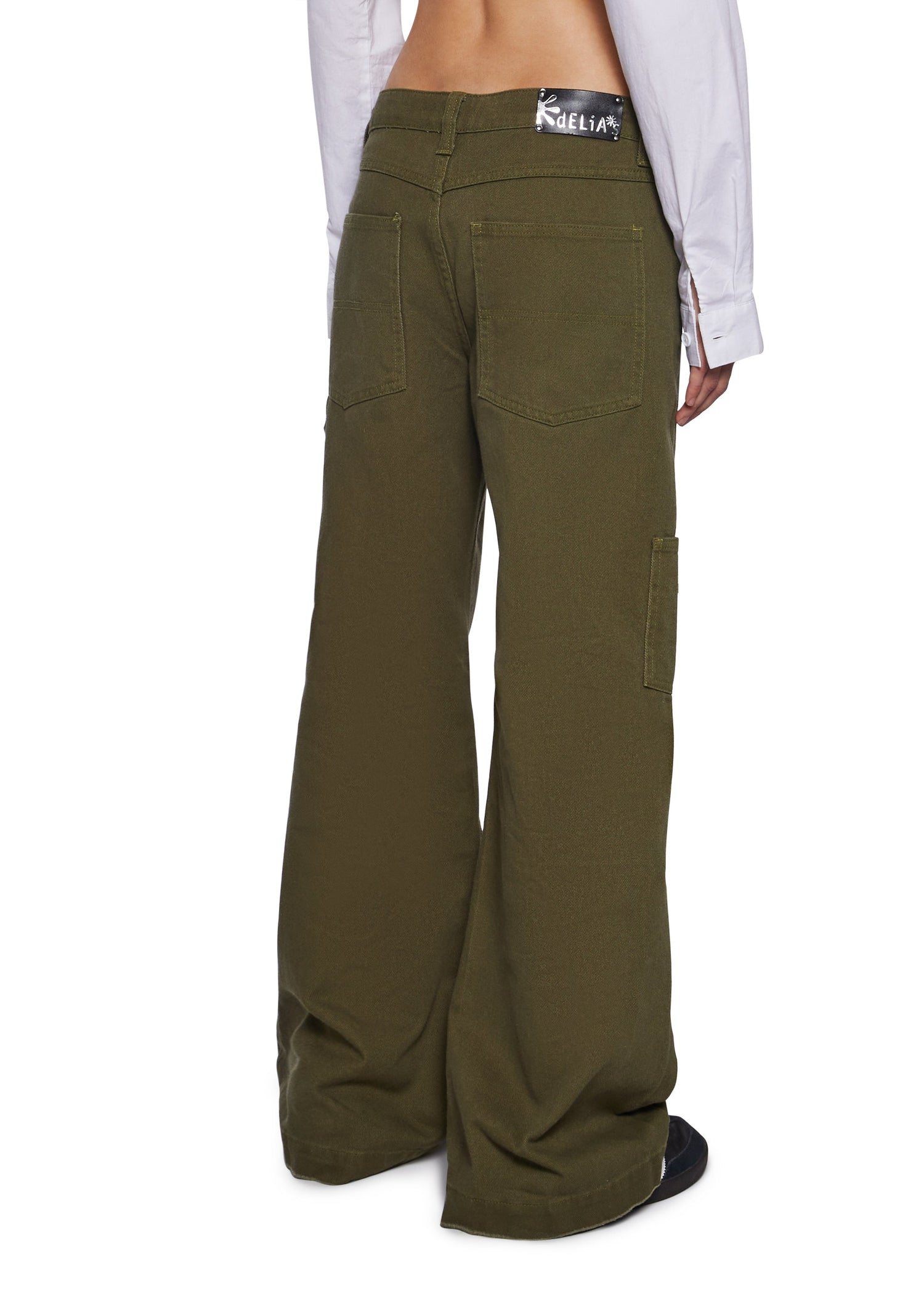 Olive So Misunderstood Twill Carpenter Pants