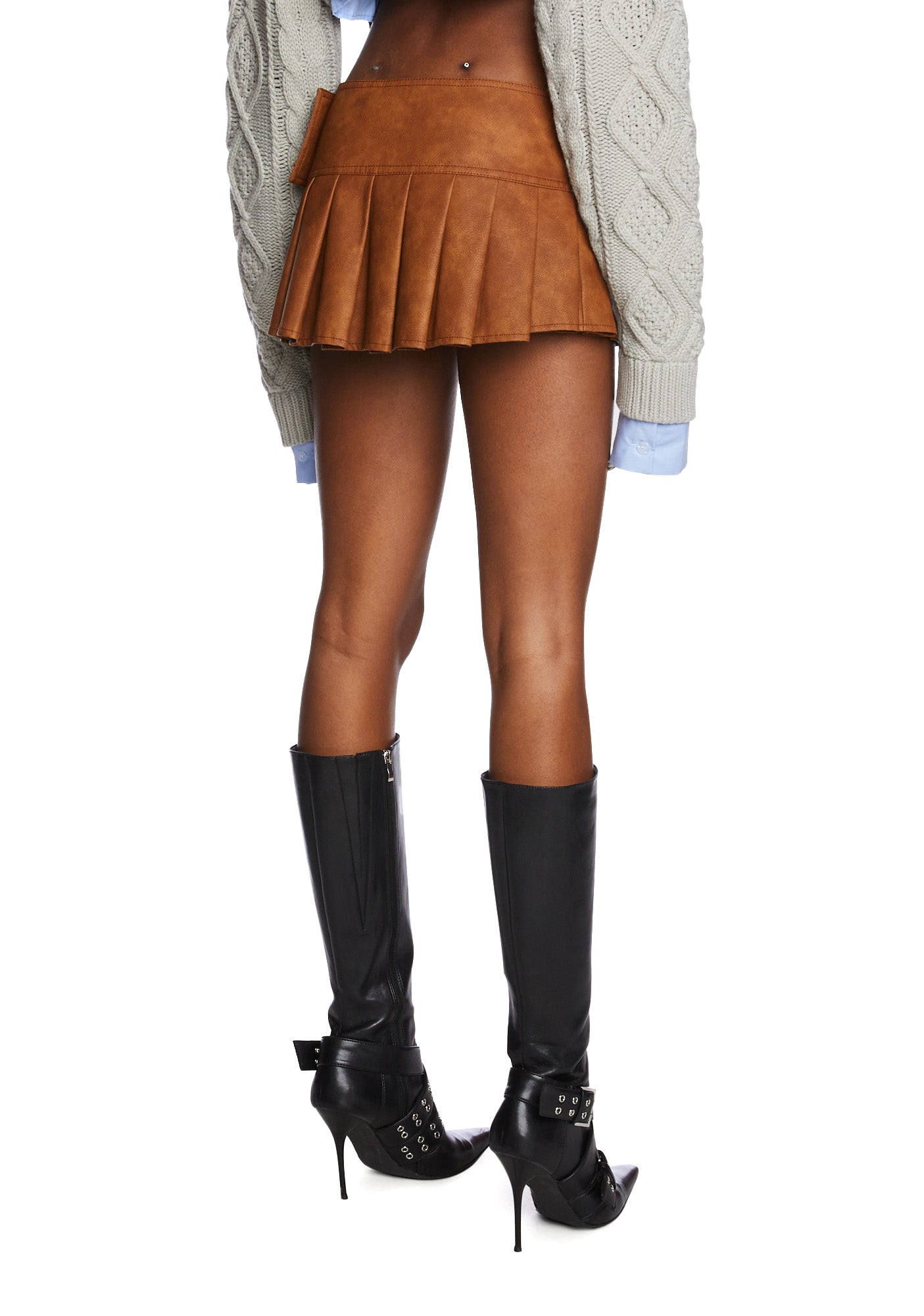 Viral Takeover Mini Skirt - Camel