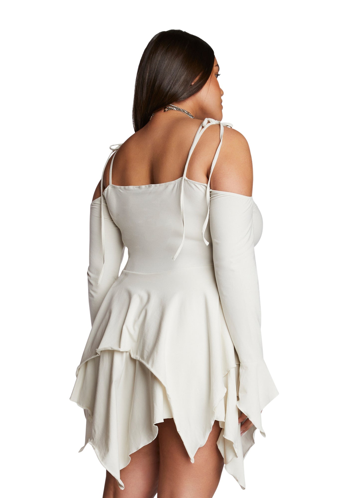Plus F is For Fairies Handkerchief Dress - Ivory